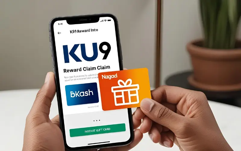 KU9 user in Bangladesh claiming rewards using local payment methods.