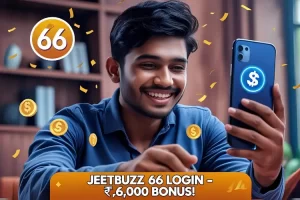 User logging into jeetbuzz 66 and claiming ৳6,000 bonus