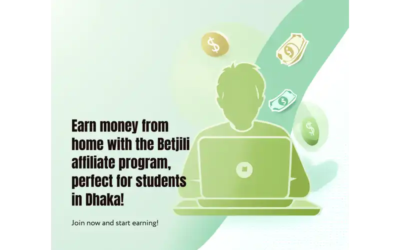 Student using laptop promoting Betjili affiliate