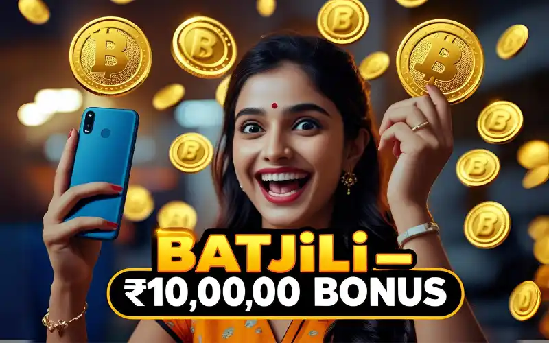 Girl with phone Batjili bonus offer