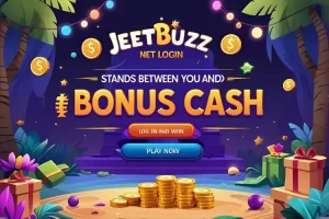 Screenshot of JeetBuzz net login page with a pop-up showing a ৳৫০০ welcome bonus.